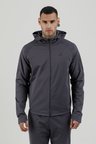 Airlife Power 22 CR Line Tam Boy Fermuarlı Erkek Kapüşonlu Sweatshirt Füme
