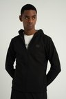 Airlife Foursquare Erkek Kapüşonlu Tam Boy Fermuarlı Sweatshirt Siyah