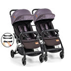 Baby2go Tulipa Cabin Otomatik Katlanan İkiz / Siyah Gri