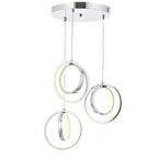 1909-3 Krom 3 lü Led Avize