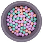 Wellgro Bubble Pops Gri Top Havuzu-Mint/Pembe/Lila