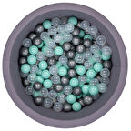 Wellgro Bubble Pops Gri Top Havuzu-Gri/Şeffaf/Mint