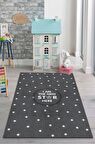 Homshtag Buranın Yeni Starı Pamuklu Dokuma Tabanlı Yıkanabilir Kaymaz Dekoratif Çocuk Odası Halısı