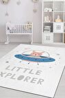 Homshtag Minik Kaşif Pamuklu Dokuma Tabanlı Yıkanabilir Kaymaz Dekoratif Çocuk Odası Halısı
