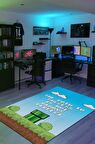Homshtag The Path Pamuklu Dokuma Tabanlı Yıkanabilir Kaymaz Gamer Halısı