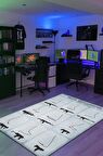 Homshtag Recoil Pamuklu Dokuma Tabanlı Yıkanabilir Kaymaz Gamer Halısı