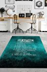 Homshtag Dosya İsimleri Pamuklu Dokuma Tabanlı Yıkanabilir Kaymaz Tasarımcı Halısı