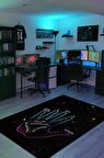 Homshtag Oyuncunun El Falı Dokuma Tabanlı Yıkanabilir Kaymaz Gamer Halısı