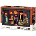 Art Puzzle Kanlı Ay 1000 Parça Çerçeveli Puzzle - 5664