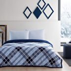 Taç 1000043283 Çift Kişilik Polar Battaniye Mavi 200 x 220 cm Set