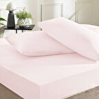 Taç Color Dreams Ranforce Çift Kişilik Fitted Çarşaf Seti Pudra