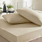 Taç Ranforce Lastikli King Size Çarşaf Set Vizon