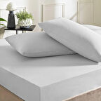 Taç Ranforce Lastikli Queen Size Çarşaf Set Gri