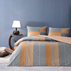 Taç Miles Ranforce Çift Kişilik Nevresim Takımı Turuncu