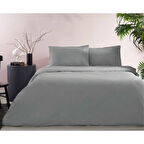 Taç Ranforce Basic Queen Size Nevresim Takımı Gri