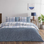 Taç Ares Flanel Tek Kişilik Nevresim Takımı Mavi