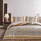 Taç Merald Flanel Çift Kişilik Nevresim Takımı Bej