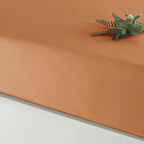 Linens Mix&Match Pamuk Saten Queen Size Lastikli Çarşaf Turuncu