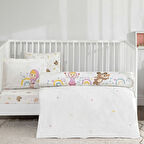 Taç Lisanslı Masha & The Bear Music Baby Pamuk Bebek Nevresim Takımı