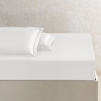 Linens X TENCEL™ Lyocell Çift Kişilik Lastikli Çarşaf Beyaz