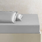 Linens X TENCEL™ Lyocell Çift Kişilik Çarşaf Gri