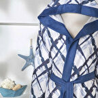 Taç Briza Pamuk Poliester Genç Bornoz Mavi  15-18 Yaş