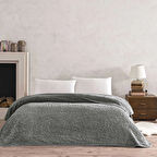 Taç Doressa Çift Kişilik Battaniye Antrasit