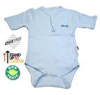 Sema Baby Yarım Kol Kaşkorse Badi (Body) - Mavi  12-18 Ay