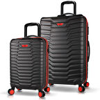 My Valice Croc Abs Kabin ve Büyük Boy Siyah  2'li Valiz Seti