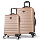 My Valice Colors Abs Kabin ve Orta Boy Gold  2'li Valiz Seti