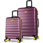 My Valice Colors Abs Kabin ve Büyük Boy Mürdüm  2'li Valiz Seti