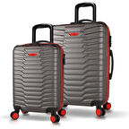 My Valice Croc Abs Kabin ve Orta Boy Antrasit  2'li Valiz Seti