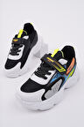 Muggo PANTER Kalın Taban Cırtlı ve Bağcıklı Unisex Çocuk Sneaker Spor Ayakkabı