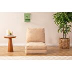 Pafu Taida Tekli Katlanır Yataklı Uzanma Koltuğu Krem