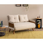 Pafu Cosmo İkili Katlanır Yataklı Koltuk - Keten Krem