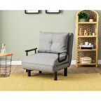 Pafu Sento Tekli Katlanır Yataklı Koltuk - Keten Açık Gri