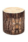 Favora Kütük Puf Silindir - Kahverengi