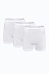 Kadın 3 lü Beyaz İz Yapmayan Modal Yüksek Bel Boxer 3M108