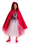 Kırmızı Başlıklı Kız Kostümü Pelerinli