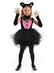 Kedi Kostümü - Kız Çocuk Cadılar Bayramı, Halloween, Doğum Günü ve Parti Kostümleri