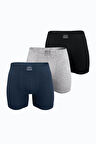 Erkek 3 lü Lacivert Premium Collection Modal Uzun Boxer 3M250