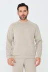 Bej Pamuklu Erkek Basic Sweatshirt