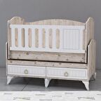 Garaj Home Defne Gold Kulplu Sallanır Beyaz Kahverengi Standart Beşik