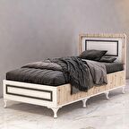 Garaj Home Ada 90x190 Sandıklı Baza Karyola - Beyaz Antrasit-