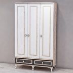 Garaj Home Ada 3 Kapaklı Lükens Ayaklı Dolap - Antrasit Soho-