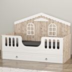 Garaj Home Sude Membran Yavrulu Montessori Karyola - Beyaz Soho-