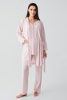 Kısa Kollu Düğmeli Pamuklu Hamile Sabahlık Pijama Takım 17300