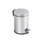 OTEL TİPİ PASLANMAZ 430 PEDALLI ÇÖP KOVASI 5 LT