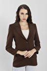 Kahve Vatkalı Astarlı Blazer Ceket 0105110.05