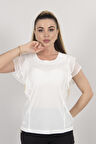 Beyaz Kolları Fırfırlı Bluz 4202603.15